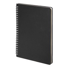 Блокнот на двойной пружине HELIX, 143 х 205 мм, черный с белым, блок в линейку Блокнот на двойной пружине HELIX, 143 х 205 мм, черный с белым, блок в линейку