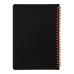Блокнот на двойной пружине HELIX, 143 х 205 мм, черный с красным, блок в линейку Блокнот на двойной пружине HELIX, 143 х 205 мм, черный с красным, блок в линейку