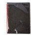 Блокнот на двойной пружине HELIX, 143 х 205 мм, черный с красным, блок в линейку Блокнот на двойной пружине HELIX, 143 х 205 мм, черный с красным, блок в линейку