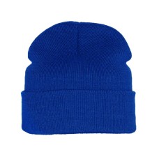 Шапка вязаная двойная "Essential", с отворотом, ярко-синий,100% акрил Шапка вязаная двойная "Essential", с отворотом, ярко-синий,100% акрил