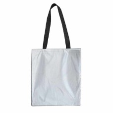 Сумка для покупок из полиэстера "Reflect", светоотражающий серый, 38х42 см, длина ручек 70 см. Сумка для покупок из полиэстера "Reflect", светоотражающий серый, 38х42 см, длина ручек 70 см.