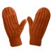 Варежки вязаные НАСВЯЗИ©, оранжевый, 30% шерсть,70% акрил Варежки вязаные НАСВЯЗИ©, оранжевый, 30% шерсть,70% акрил