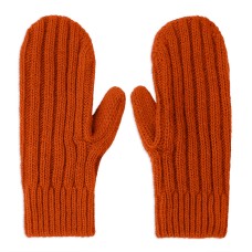 Варежки вязаные НАСВЯЗИ©, оранжевый, 30% шерсть,70% акрил Варежки вязаные НАСВЯЗИ©, оранжевый, 30% шерсть,70% акрил