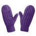 Варежки вязаные НАСВЯЗИ©, фиолетовый, 30% шерсть,70% акрил Варежки вязаные НАСВЯЗИ©, фиолетовый, 30% шерсть,70% акрил