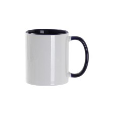 Кружка для сублимации, 330 мл, d=82 мм, стандарт А, белая, синяя внутри, синяя ручка Кружка для сублимации, 330 мл, d=82 мм, стандарт А, белая, синяя внутри, синяя ручка
