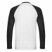 Футболка "Long Sleeve Baseball T", белый с черным_S, 100% х/б, 160 г/м2