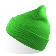 Шапка вязаная двойная "Wind", с отворотом_зеленый неон,100% акрил Шапка вязаная двойная "Wind", с отворотом_зеленый неон,100% акрил
