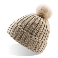 Шапка женская "CHIC, бежевый, 100% акрил Шапка женская "CHIC, бежевый, 100% акрил