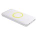 Универсальный аккумулятор с функцией беспроводной зарядки SATURN,белый с желтым,15х7,3х1,2см Универсальный аккумулятор с функцией беспроводной зарядки SATURN,белый с желтым,15х7,3х1,2см