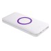 Универсальный аккумулятор с функцией беспроводной зарядки SATURN,белый с фиолетовым,15х7,3х1 Универсальный аккумулятор с функцией беспроводной зарядки SATURN,белый с фиолетовым,15х7,3х1