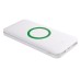 Универсальный аккумулятор с функцией беспроводной зарядки SATURN,белый с зеленым,15х7,3х1,2с Универсальный аккумулятор с функцией беспроводной зарядки SATURN,белый с зеленым,15х7,3х1,2с