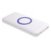 Универсальный аккумулятор с функцией беспроводной зарядки SATURN,белый с синим,15х7,3х1,2см Универсальный аккумулятор с функцией беспроводной зарядки SATURN,белый с синим,15х7,3х1,2см