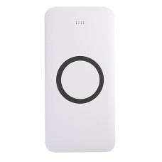 Универсальный аккумулятор с функцией беспроводной зарядки SATURN,белый с черным,15х7,3х1,2см Универсальный аккумулятор с функцией беспроводной зарядки SATURN,белый с черным,15х7,3х1,2см