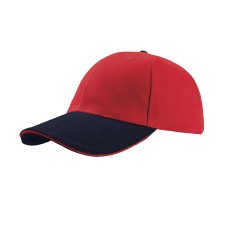Бейсболка "LIBERTY SANDWICH",6 клиньев,сэндвич,метал.застежка, красный,т-синий,100% хлопок,250г/м2 Бейсболка "LIBERTY SANDWICH",6 клиньев,сэндвич,метал.застежка, красный,т-синий,100% хлопок,250г/м2