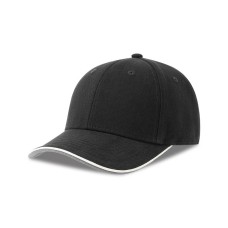 Бейсболка PILOT PIPING SANDWICH-S, 6 клиньев, металл.заст, чёрный, 100% хлопок, 355 г/м2 Бейсболка PILOT PIPING SANDWICH-S, 6 клиньев, металл.заст, чёрный, 100% хлопок, 355 г/м2