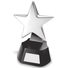 Стела "Звезда", 10х7х18 см, пластик, металл, лазерная гравировка Стела "Звезда", 10х7х18 см, пластик, металл, лазерная гравировка