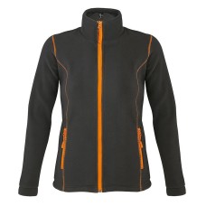 Толстовка "Nova Women", темно-серая с оранжевым_XL, 100% полиэстер, флис, 200г/м2 Толстовка "Nova Women", темно-серая с оранжевым_XL, 100% полиэстер, флис, 200г/м2