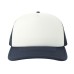Бейсболка "RAPPER-S", 5 клиньев, пласт. заст, белый/т.-синий,100% переработанный полиэстер, 80 г/м2 Бейсболка "RAPPER-S", 5 клиньев, пласт. заст, белый/т.-синий,100% переработанный полиэстер, 80 г/м2