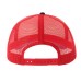 Бейсболка "RAPPER-S", 5 клиньев, пласт. заст, бел/красн/чёрн,100% переработанный полиэстер, 80 г/м2