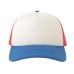 Бейсболка "RAPPER-S", 5 клиньев, пласт. заст, бел/красн/синий,100% переработанный полиэстер, 80 г/м2 Бейсболка "RAPPER-S", 5 клиньев, пласт. заст, бел/красн/синий,100% переработанный полиэстер, 80 г/м2