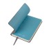 Бизнес-блокнот "Funky", 90*140 мм, серый, голубой форзац, мягкая обложка, в клетку