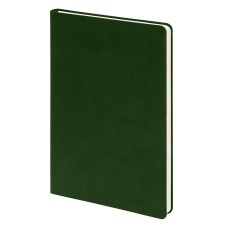 Бизнес-блокнот FUNKY, 130*210 мм, зеленый, серый форзац, мягкая обложка, в линейку