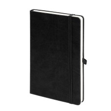 Бизнес-блокнот "Justy", 130*210 мм, черный, твердая обложка, резинка 7 мм, в линейку Бизнес-блокнот "Justy", 130*210 мм, черный, твердая обложка, резинка 7 мм, в линейку