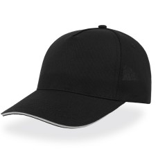 Бейсболка "START FIVE SANDWICH", 5 клиньев, застежка на липучке, черный, 100% хлопок,160 г/м2 Бейсболка "START FIVE SANDWICH", 5 клиньев, застежка на липучке, черный, 100% хлопок,160 г/м2