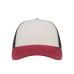 Бейсболка "RAPPER CANVAS-S", 5 клиньев, белый/бордовый/чёрный, пласт.заст., 100% полиэстер, 270 г/м2 Бейсболка "RAPPER CANVAS-S", 5 клиньев, белый/бордовый/чёрный, пласт.заст., 100% полиэстер, 270 г/м2