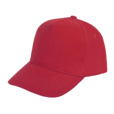 Бейсболка "Premium S", 5 клиньев, металлическая застежка, красный, 100% хлопок, плотность 350 г/м2 Бейсболка "Premium S", 5 клиньев, металлическая застежка, красный, 100% хлопок, плотность 350 г/м2