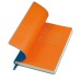 Бизнес-блокнот FUNKY, 130*210 мм, синий, оранжевый форзац, мягкая обложка, блок-линейка Бизнес-блокнот FUNKY, 130*210 мм, синий, оранжевый форзац, мягкая обложка, блок-линейка