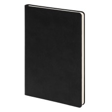 Бизнес-блокнот FUNKY, 130*210 мм, черный, красный форзац, мягкая обложка, в линейку