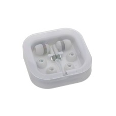 Наушники в футляре LISTENER с 2-мя сменными накладками, белый, 7х2х7 см, пластик, тампопечать Наушники в футляре LISTENER с 2-мя сменными накладками, белый, 7х2х7 см, пластик, тампопечать