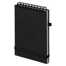 Блокнот на спирали MEMO, размер 95х145 мм, черный, блок в клетку Блокнот на спирали MEMO, размер 95х145 мм, черный, блок в клетку