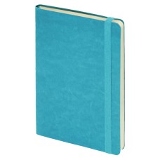 Ежедневник недатированный Boomer, А5, лазурный, кремовый блок в линейку, без обреза Ежедневник недатированный Boomer, А5, лазурный, кремовый блок в линейку, без обреза