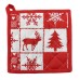 Подарочный набор  для кухни  "Новогодний",хлопок 100%, фартук и прихватки