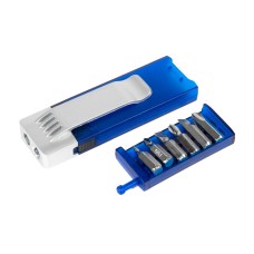 Фонарик и отвертки, синий с серебристым, 9,8х3,2х1,8 см, тампопечать