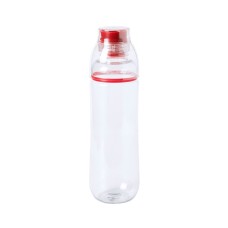 Бутылка для воды FIT, 700 мл, 24,5х7,4см, прозрачный с красным, пластик rPET Бутылка для воды FIT, 700 мл, 24,5х7,4см, прозрачный с красным, пластик rPET