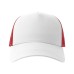 Бейсболка RAPPER COTTON-S, п. заст, 5 клин, белый/красный, 100% хлопок/100% полиэстер, 280 г/м2 Бейсболка RAPPER COTTON-S, п. заст, 5 клин, белый/красный, 100% хлопок/100% полиэстер, 280 г/м2