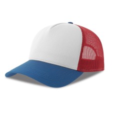 Бейсболка RAPPER COTTON-S, п. заст, 5 клин, белый/красны/синий, 100% хлопок/100% полиэстер, 280 г/м2 Бейсболка RAPPER COTTON-S, п. заст, 5 клин, белый/красны/синий, 100% хлопок/100% полиэстер, 280 г/м2