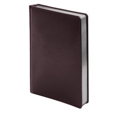 Ежедневник недатированный Joy, А5, бордовый, белый блок, серебряный обрез Ежедневник недатированный Joy, А5, бордовый, белый блок, серебряный обрез