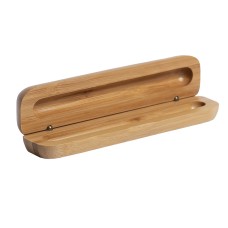 Футляр для одной ручки SOLID, бежевый, бамбук, металл Футляр для одной ручки SOLID, бежевый, бамбук, металл