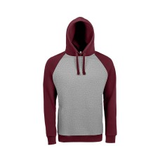 Толстовка "Seattle", серый/бордовый_2XL, 80% х/б, 20% п/э, 280м/г2 Толстовка "Seattle", серый/бордовый_2XL, 80% х/б, 20% п/э, 280м/г2