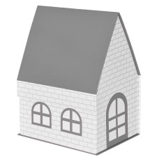 Коробка подарочная "ДОМ" складная, серый, 15*21*27 см, кашированный картон, тиснение Коробка подарочная "ДОМ" складная, серый, 15*21*27 см, кашированный картон, тиснение