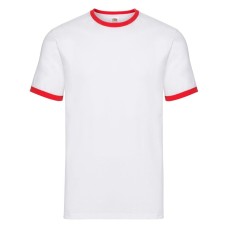 Футболка "Ringer T", белый с красным_2XL, 100% х/б, 160 г/м2 Футболка "Ringer T", белый с красным_2XL, 100% х/б, 160 г/м2