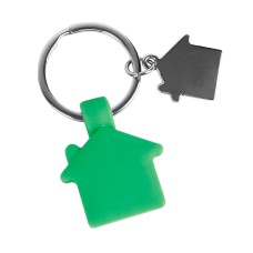Брелок "HOME", зеленый, 3х3,5х0,6см,металл, силикон Брелок "HOME", зеленый, 3х3,5х0,6см,металл, силикон