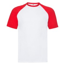Футболка "Short Sleeve Baseball T", белый с красным_L, 100% х/б, 160 г/м2 Футболка "Short Sleeve Baseball T", белый с красным_L, 100% х/б, 160 г/м2