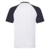 Футболка "Short Sleeve Baseball T", белый с глубоким темно-синим_L, 100% х/б, 160 г/м2
