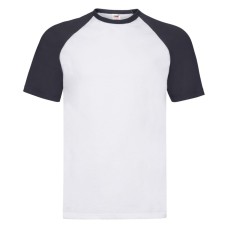 Футболка "Short Sleeve Baseball T", белый с глубоким темно-синим_L, 100% х/б, 160 г/м2 Футболка "Short Sleeve Baseball T", белый с глубоким темно-синим_L, 100% х/б, 160 г/м2