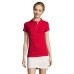 Поло "Portland Women", красный, серый_S, 100% х/б, 200г/м2